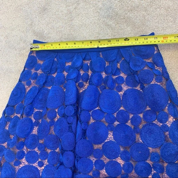 Anthropologie Eva Franco Albastru Circle Skirt Size 8 Blue Lined - Picture 8 of 8
